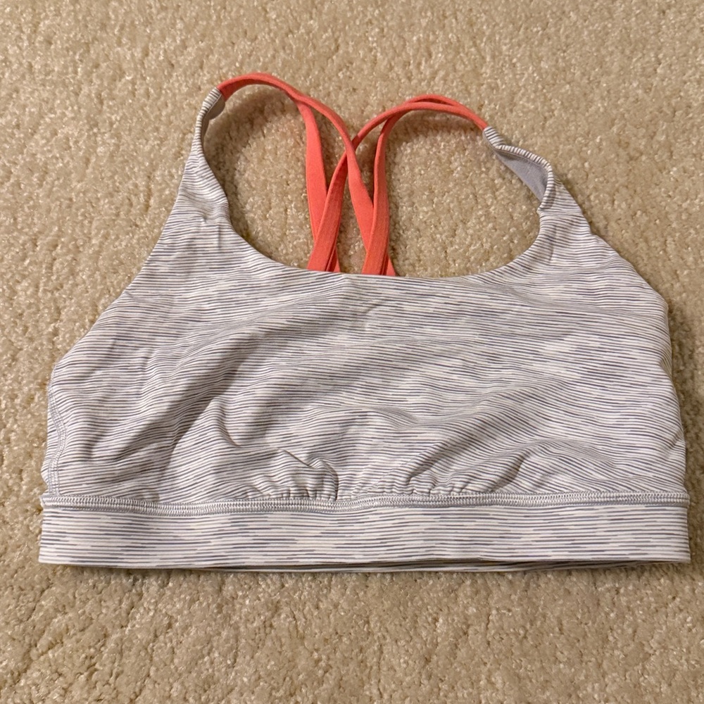 lululemon Wee are from Space Nimbus Battleship Energy Sports Bra pink coral 6